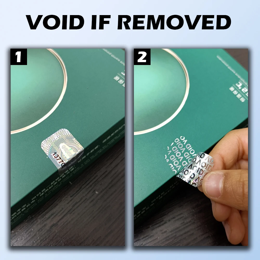 보안 씰 변조 방지 스티커 홀로그램 보증 보이드 레이저 라벨, 일련 번호 접착 라벨 포함, 300 개, 600/1200 개