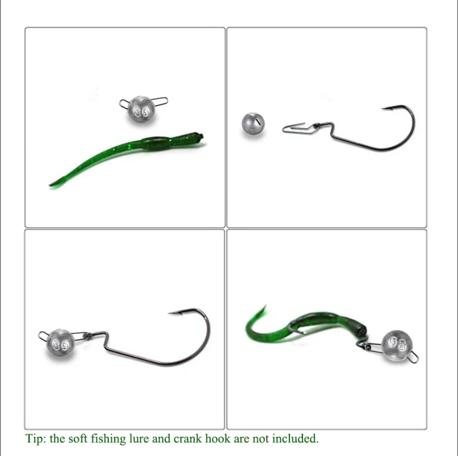 ILure 지그 헤드 리드 심해 총알 무게 소프트 미끼, 텍사스 낚시 태클 액세서리, 2g, 3g, 4g, 5g, 8g, 10g, 12g, 로트당 10 개