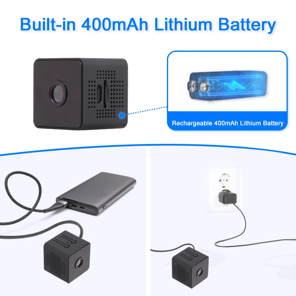 ARVIN 무선 미니 카메라, 와이파이 HD 1080P 홈 카메라, 나이트 비전 모션 감지 비디오 녹음기 캠코더