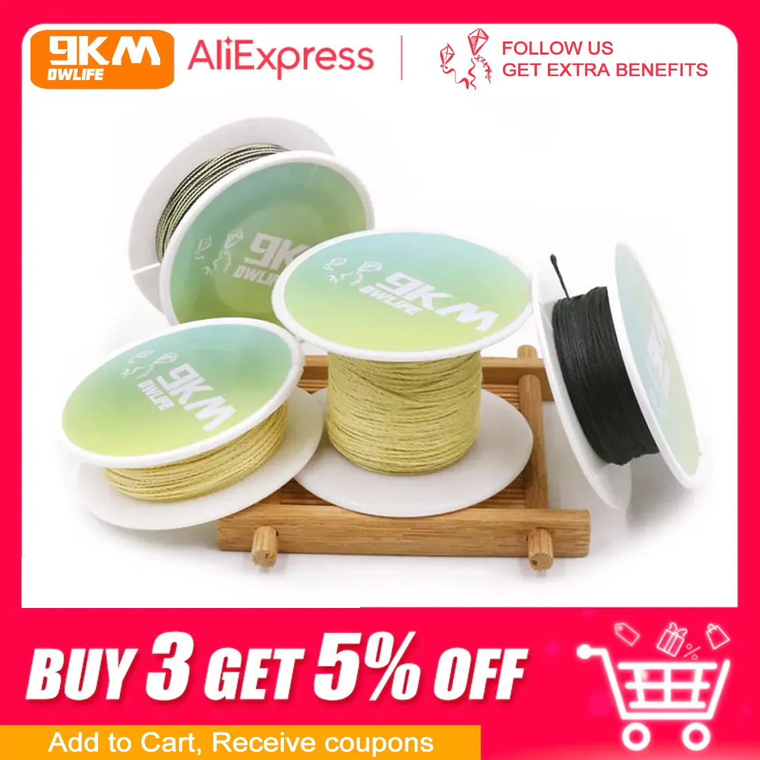 케블라 낚싯줄 30m 40 파운드 ~ 200 파운드, 고강도 내마모성 낚시 보조 코드 스레드 롤 title=케블라 낚싯줄 30m 40 파운드 ~ 200 파운드, 고강도 내마모성 낚시 보조 코드 스레드 롤 