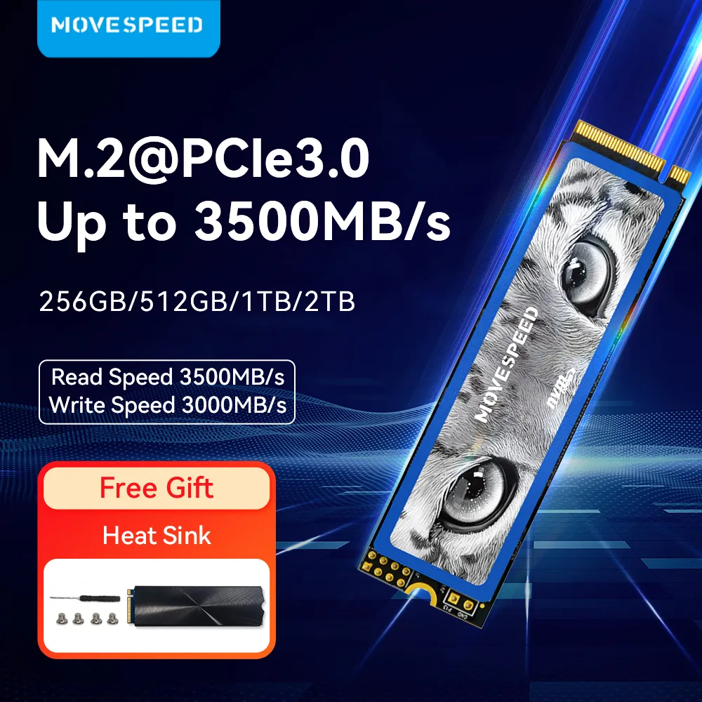 MOVESPEED 내장 솔리드 스테이트 드라이브, 3500 MB/s SSD NVMe M.2 2280, 2TB 1TB 512GB 256GB, M2 PCIe 3.0x4 2280 SSD, 노트북 PC용 title=MOVESPEED 내장 솔리드 스테이트 드라이브, 3500 MB/s SSD NVMe M.2 2280, 2TB 1TB 512GB 256GB, M2 PCIe 3.0x4 2280 SSD, 노트북 PC용 