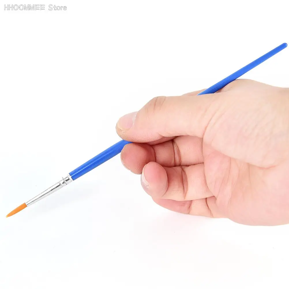 수채화 구아슈 페인트 브러시, 라운드 포인트 팁 나일론 헤어 페인팅 브러시 세트, 미술용품, 다양한 크기, 10 개/로트