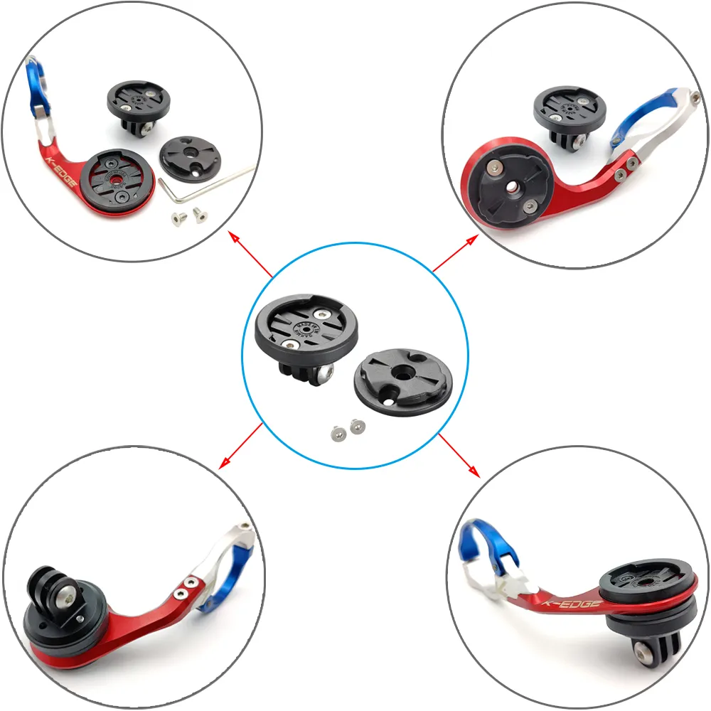 Garmin 고프로 콤보 마운트 홀더 브래킷 어댑터 퀵 릴리스 카메라 헤드라이트 어댑터, Garmin Wahoo Bryton K-EDGE 마운트