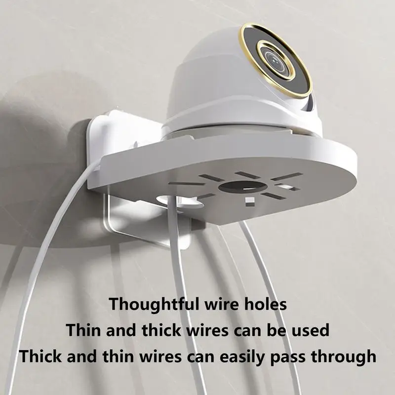 보안 카메라용 벽 마운트 플로팅 스탠드 선반, 미니 스피커, 자체 접착 펀치 프리 보안 감시 카메라 거치대