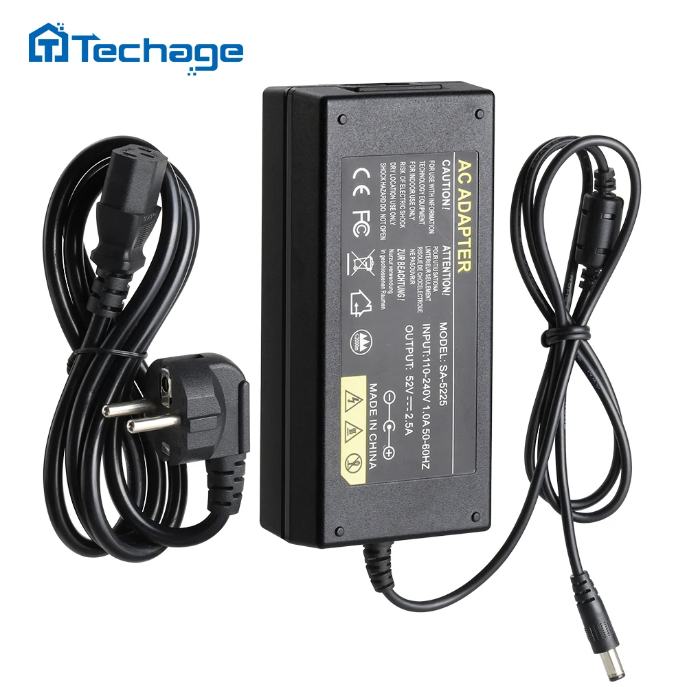 Techage-52V 2.5A DVR NVR 전원 어댑터 AC 100-240V PoE 감시 레코더 전원 공급 장치 벽 충전기, cctv용 EU/US/AU/UK 플러그 title=Techage-52V 2.5A DVR NVR 전원 어댑터 AC 100-240V PoE 감시 레코더 전원 공급 장치 벽 충전기, cctv용 EU/US/AU/UK 플러그 