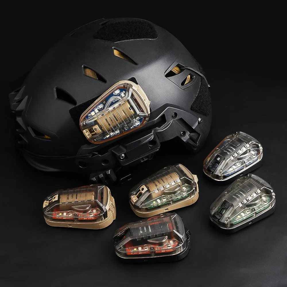 WADSN STAR 전술 헬멧 스트로브 라이트, 방수 다목적 무당 벌레 램프, 야외 생존 안전 IR 손전등