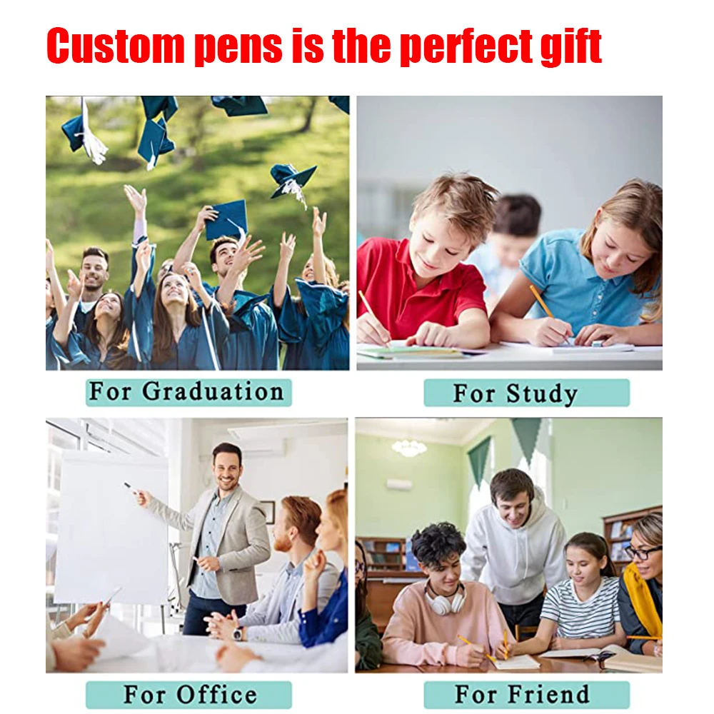 스타일러스 팁이 있는 맞춤형 볼펜, 이름 인쇄 로고 금속 펜, 비즈니스 졸업 생일 기념일 선물 펜