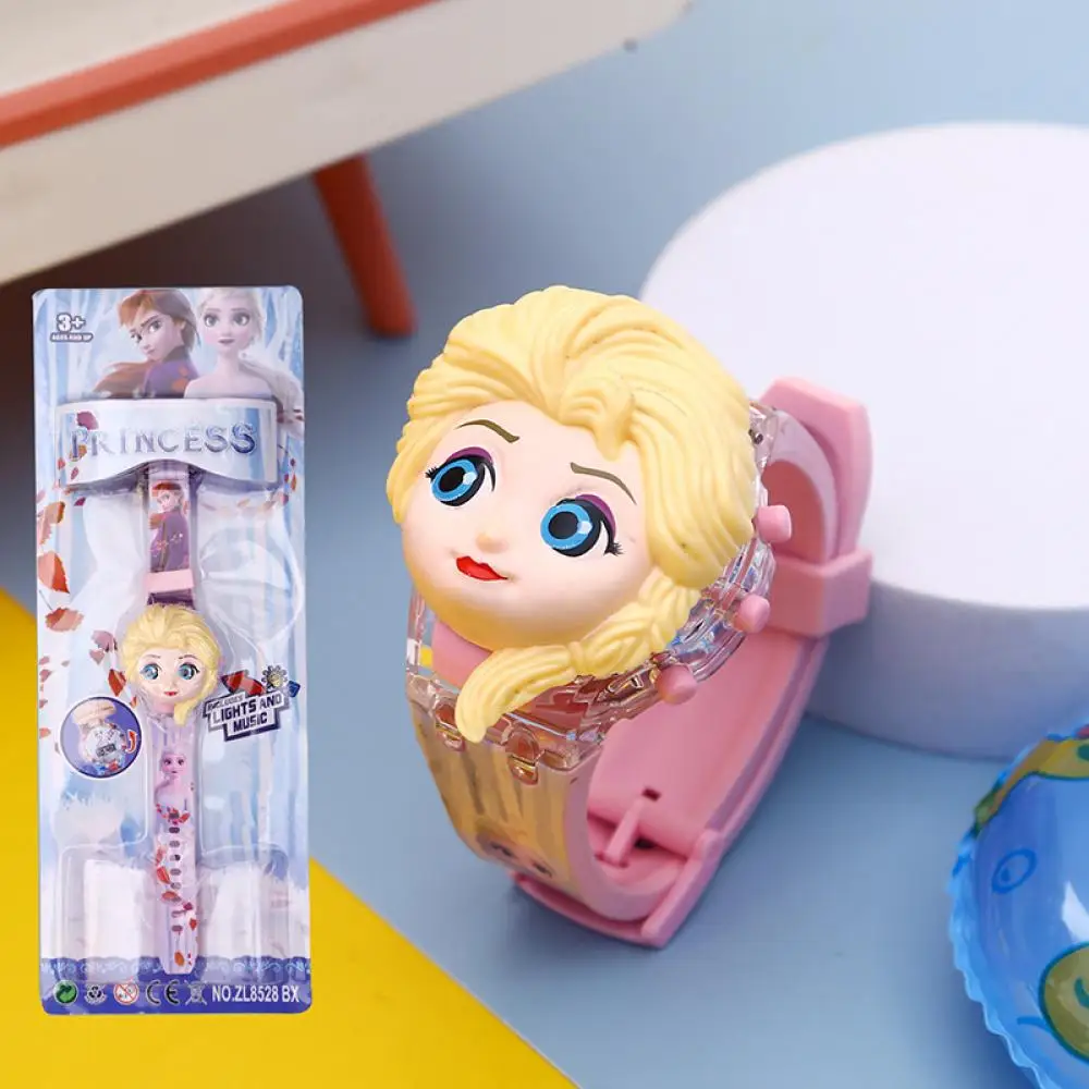 귀여운 산리오 헬로 키티 인형 어린이 장난감 시계, 애니메이션 피규어, 가벼운 음악, 발수 플립 커버, 3-12 세 생일 선물