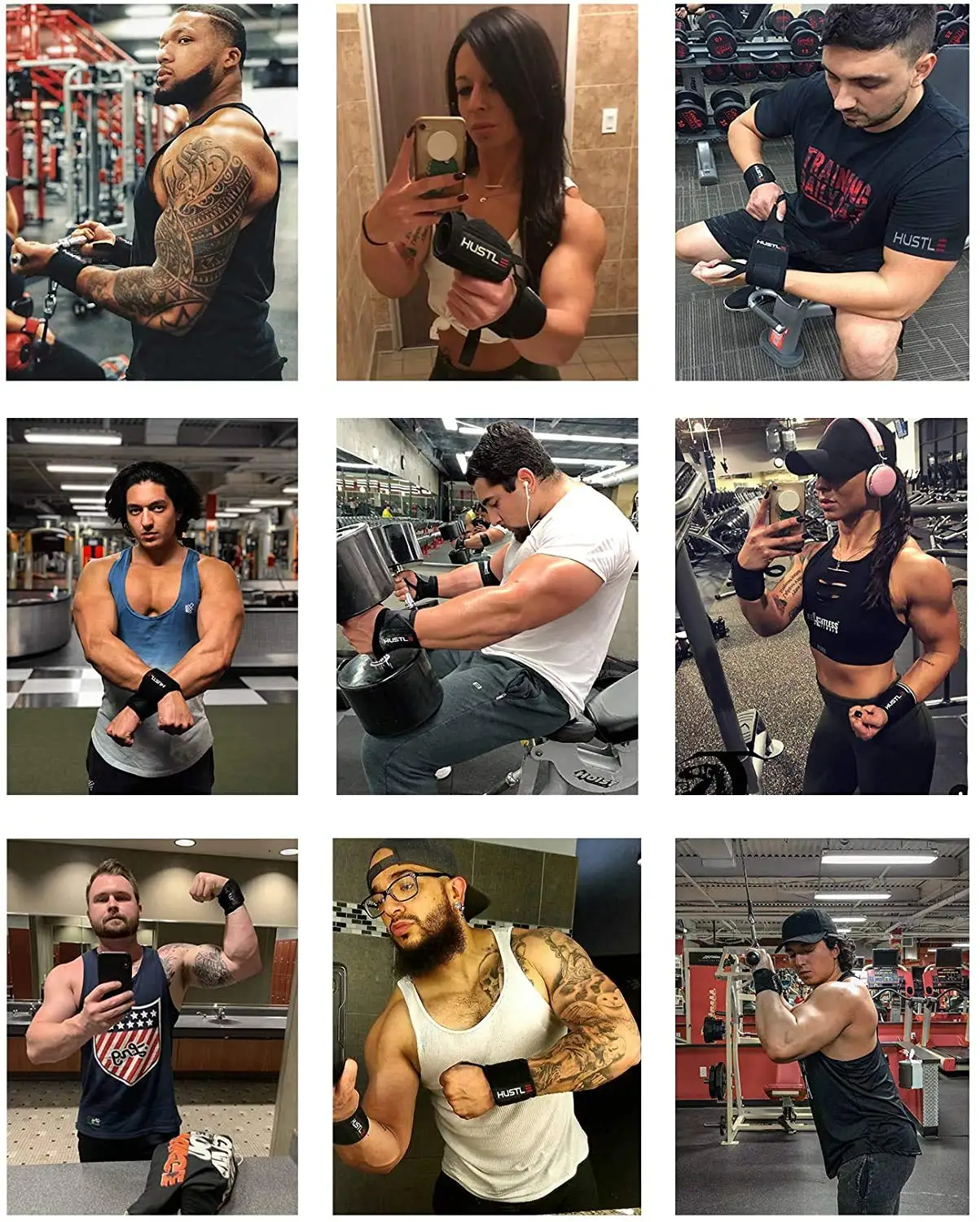 파워 리프팅 체육관 크로스 핏을위한 MKAS 역도 손목 랩은 엄지 루프로 더 무거운 손목 지지대를 밀기 위해 손목을 보호합니다.