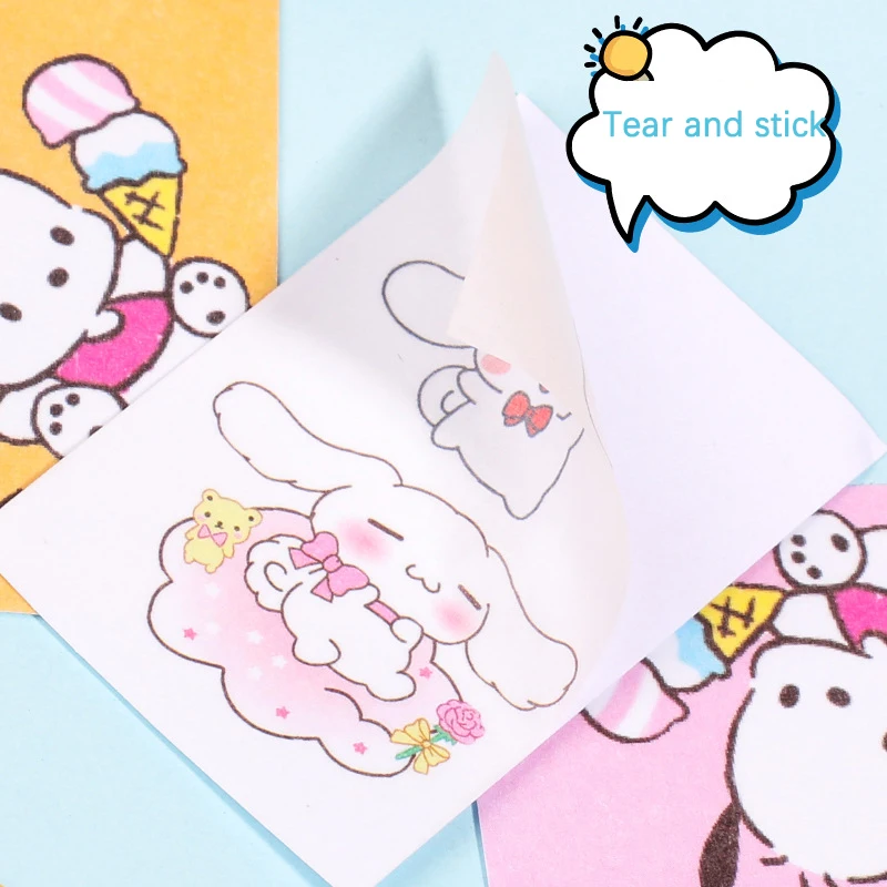 산리오 시나모롤 쿠로미 애니메이션 만화 어린이 미니 스티커, 장식용 핸드 계정 노트북 문구 스티커