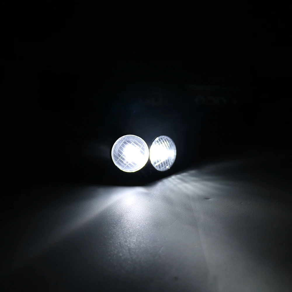 RC 자동차 원형 LED 조명, 브래킷 포함 헤드라이트, 1/10 크롤러 Traxxas TRX4 TRX6 Axial SCX10 III YK4082 Tamiya CC01 용 스포트라이트