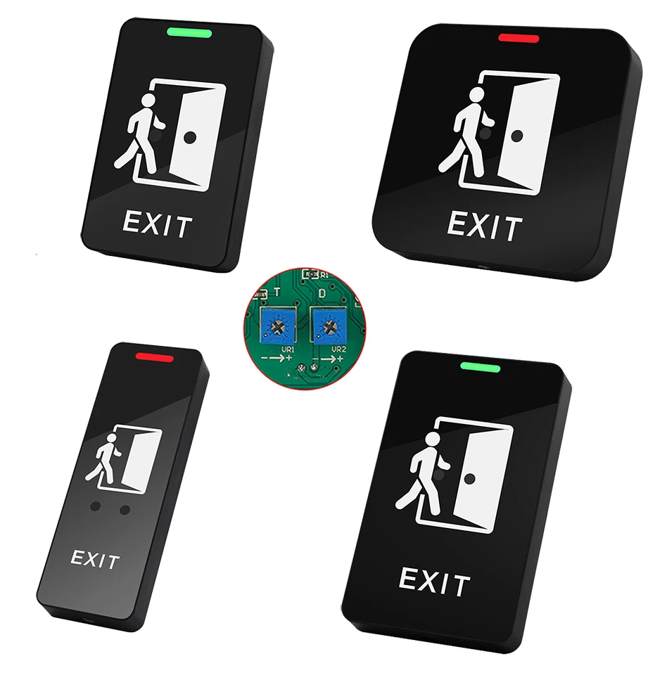 12V 24V 터치리스 도어 액세스 제어 시스템 개방형 전자 잠금 해제 스위치 IR 비접촉식 적외선 터치 없음 종료 버튼