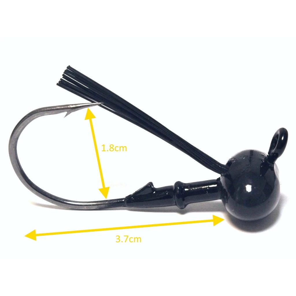 WLure-프리미엄 실리콘 롱 캐스팅 축구 지그 JH1 17g, 위드리스 잡초 보호 트레일러 키퍼 스커트 튼튼하고 날카로운 후크