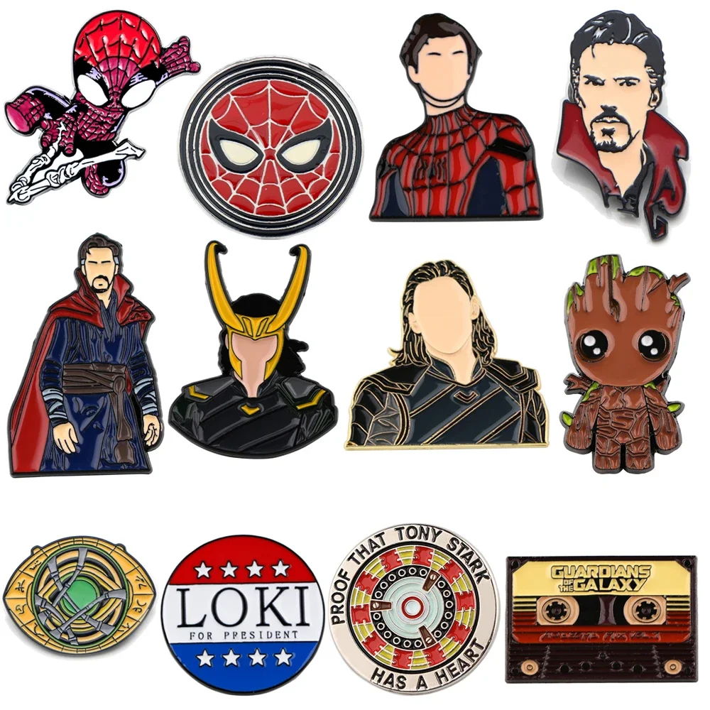 Marvel Groot Spiderman UniquePink Movies Loki Pin Iron Man Brooch for Clothes Bags Jean Tie Collar Pins Groot Badge Jewelry Gift title=Marvel Groot Spiderman UniquePink Movies Loki Pin Iron Man Brooch for Clothes Bags Jean Tie Collar Pins Groot Badge Jewelry Gift