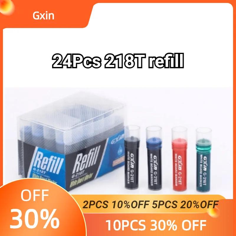 24 개 G-218T 화이트 보드 마커 펜 리필 잉크. 물-베이스, 쉬운 지우기. 대용량. 적합 교육, 사무실, 무독성 title=24 개 G-218T 화이트 보드 마커 펜 리필 잉크. 물-베이스, 쉬운 지우기. 대용량. 적합 교육, 사무실, 무독성