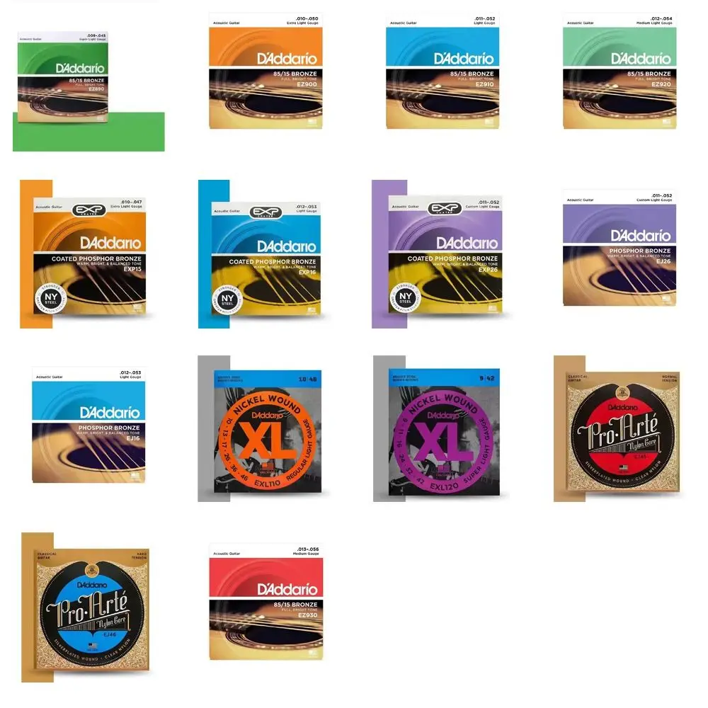 EZ Daddario 기타 현 EXP EXL 어쿠스틱 기타 현, 브론즈 좋은 사운드 일렉트릭 기타 현, 6 현 기타, 1 세트