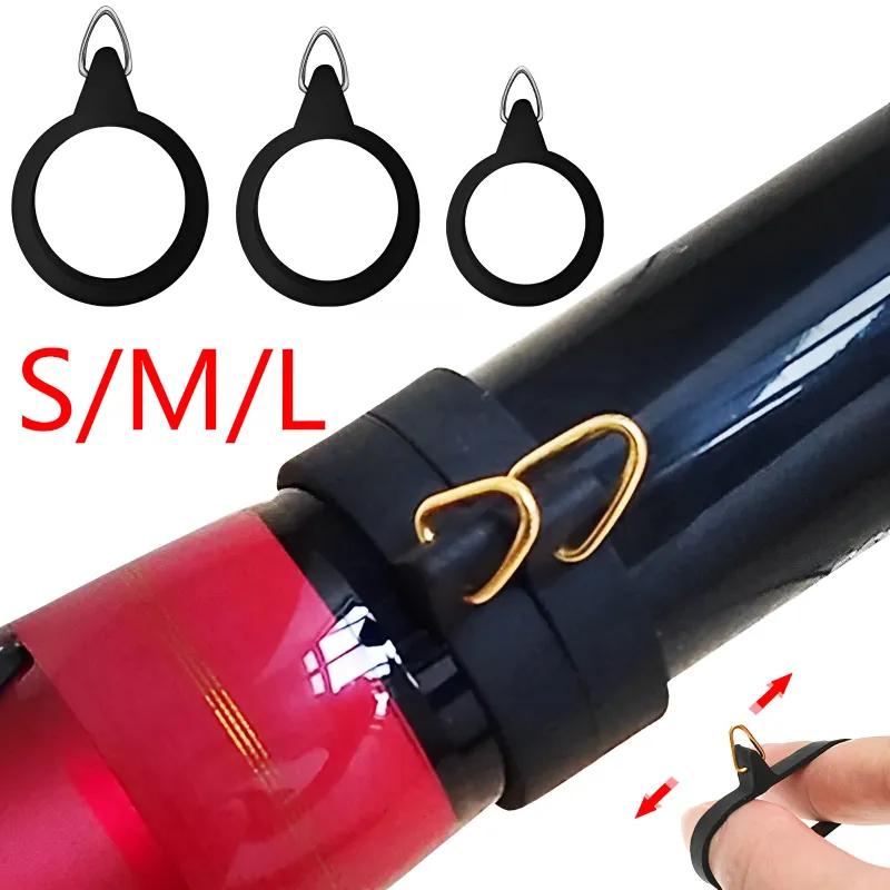 탄성 낚싯대 후크 키퍼 플라이 폴 고무 링 금속 홀더 S/M/L 고무 + 금속 낚시 후크 홀더 액세서리, 5 피스 title=탄성 낚싯대 후크 키퍼 플라이 폴 고무 링 금속 홀더 S/M/L 고무 + 금속 낚시 후크 홀더 액세서리, 5 피스