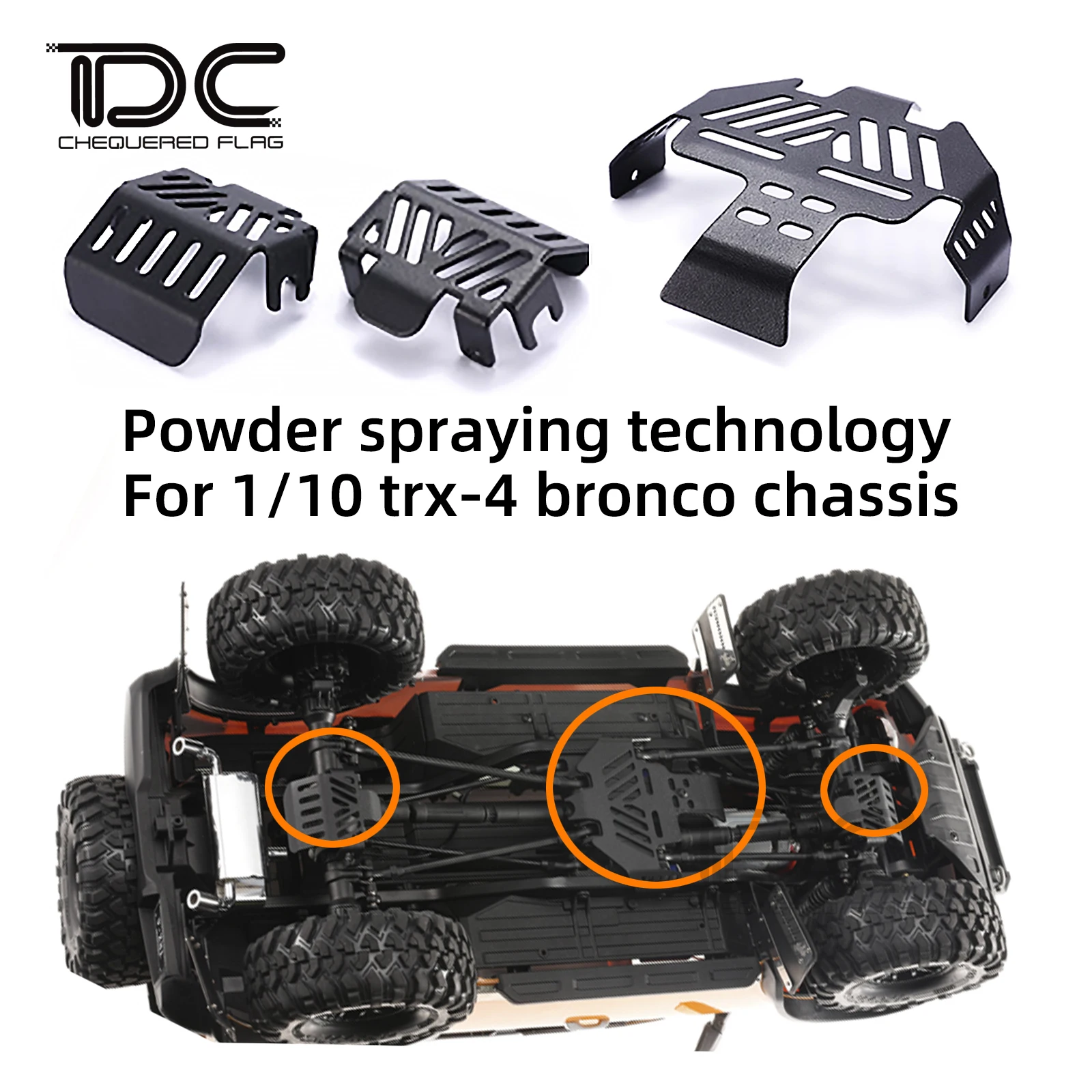 1/10 RC 자동차 업그레이드 부품 시뮬레이션 보호 갑옷 장식, T4 용 액세서리, Bronco 2021 92056-4 82076-4 KIT