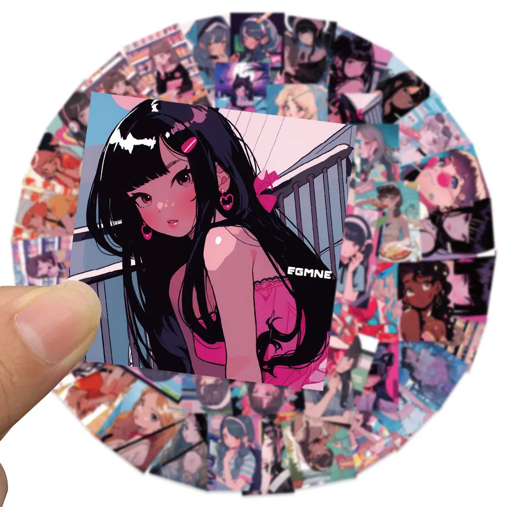 Illustrator Girl Ins 레트로 Y2K 만화 스티커, DIY 휴대폰 노트북 수하물 스케이트보드 그래피티 데칼, 재미있는 어린이 장난감, 10 PCs, 30 PCs, 52PCs title=Illustrator Girl Ins 레트로 Y2K 만화 스티커, DIY 휴대폰 노트북 수하물 스케이트보드 그래피티 데칼, 재미있는 어린이 장난감, 10 PCs, 30 PCs, 52PCs 