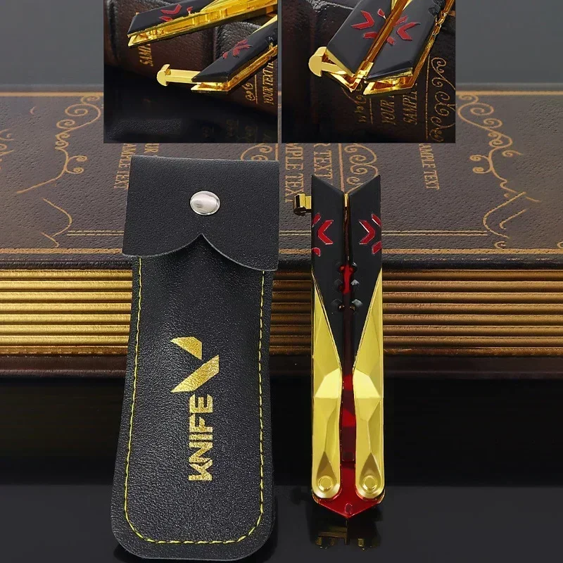 Valorant 발리송 나이프 챔피언 2023 루비 나이프, 절단되지 않은 금속 게임 Karambit 모델 1 실제 코스프레 장난감, 소년 생일 선물, 21cm