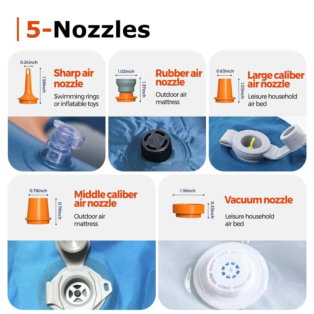 GIGA 2.0 미니 에어 펌프, 야외 캠핑 랜턴 진공 펌프, 매트리스 수영 링 에어 베개, 신제품