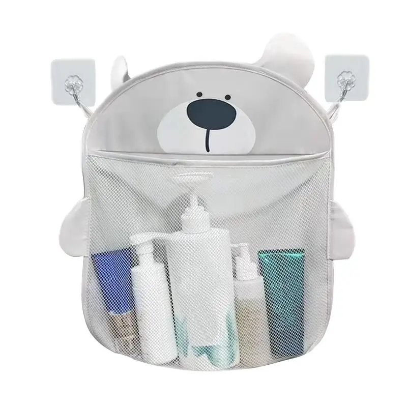 어린이 용 유아 욕실 메시 가방 상어 강력한 흡착력 넷 여름 욕조 물놀이 장난감 정리함