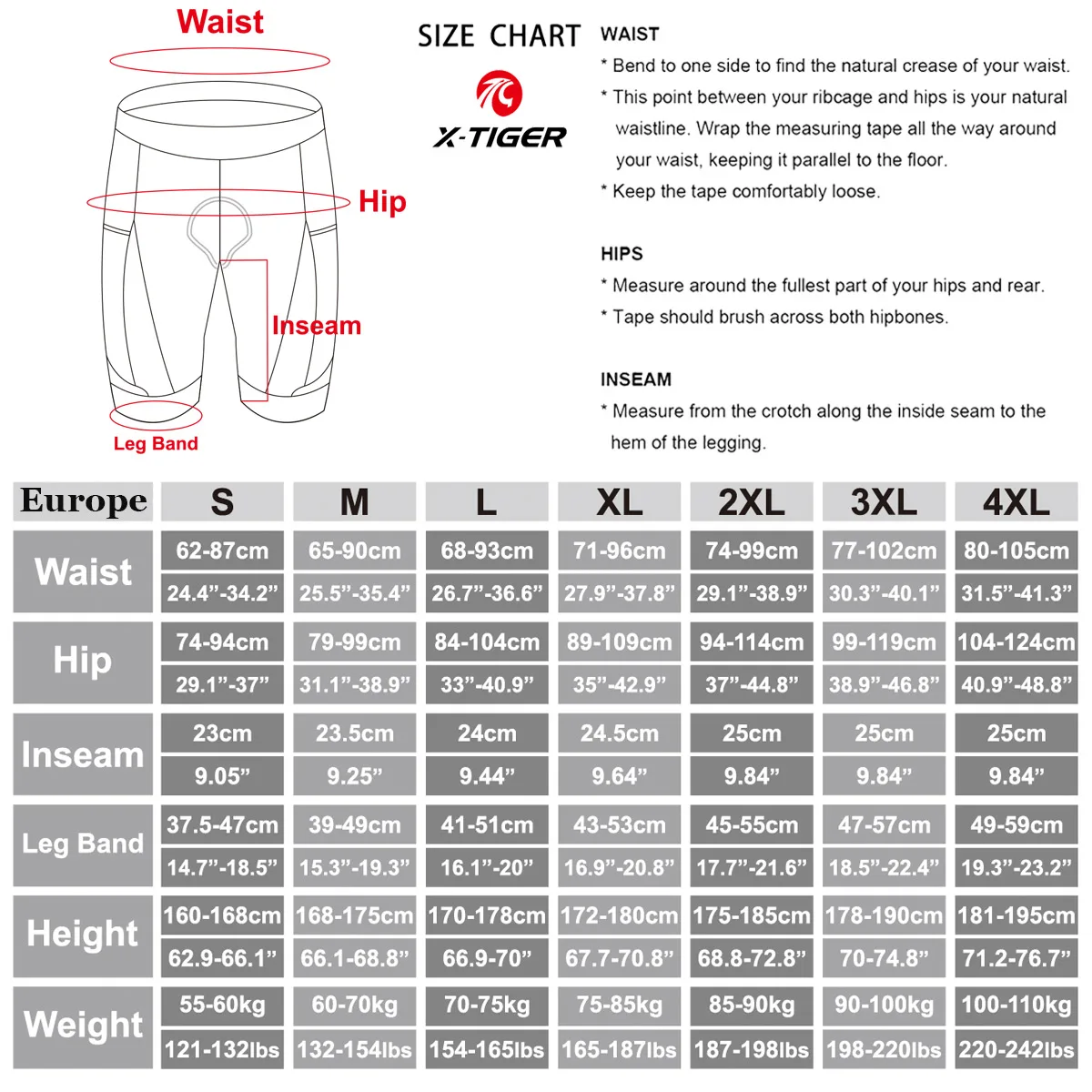 X-Tiger-남성용 사이클링 빕 숏, 포켓 UPF 50 +, 최신 세대, 퀵 드라이 폴리에스터, 경쟁 에디션 시리즈, 빕 쇼츠