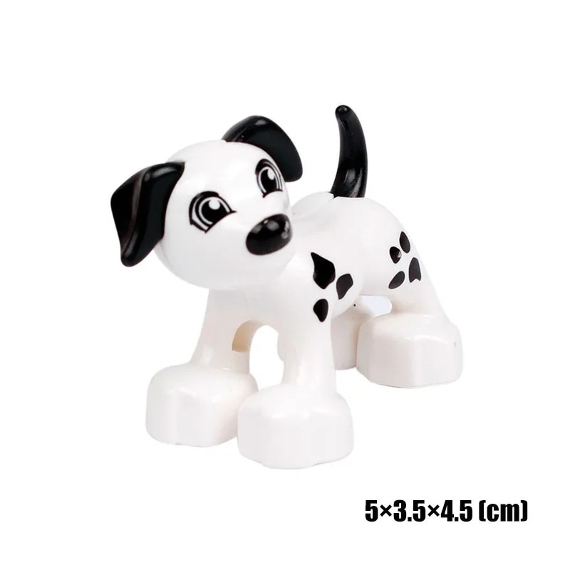 큰 빌딩 블록 동물 시리즈 애완 동물 고양이 개 농장 양 치킨 장난감 어린이 호환 큰 크기 벽돌 교육 선물