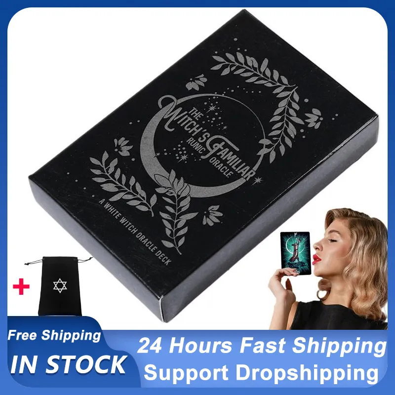 마녀 친숙한 런닉 오라클 카드, 영어 타로 데크, 점술 테이블 보드 게임, 운명 말하기 파티, 코팅 종이 36 개 title=마녀 친숙한 런닉 오라클 카드, 영어 타로 데크, 점술 테이블 보드 게임, 운명 말하기 파티, 코팅 종이 36 개