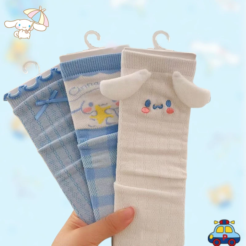 귀여운 애니메이션 산리오 미드 튜브 양말, 시나모롤, 귀여운 학생 가을, 사계절, 편안한 땀 흡수 양말, 소녀 장난감, 3 개 title=귀여운 애니메이션 산리오 미드 튜브 양말, 시나모롤, 귀여운 학생 가을, 사계절, 편안한 땀 흡수 양말, 소녀 장난감, 3 개