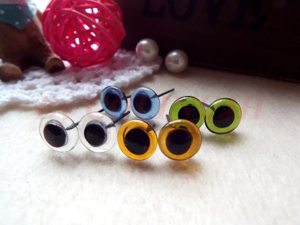 핫 세일! 믹스 컬러 유리 눈, 3mm-12mm, 5 가지 색상, 로트당 20 개