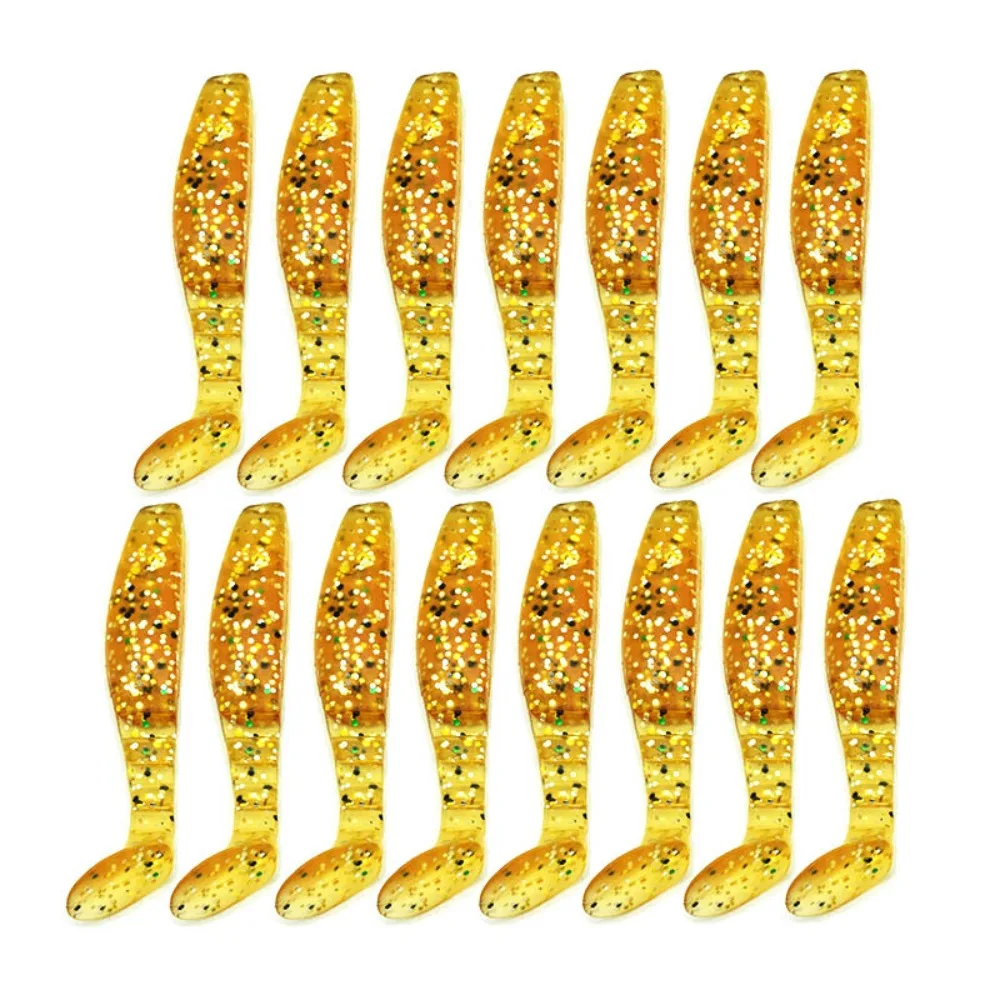 루야 T-테일 소프트 미끼, 가짜 미끼, 소프트웜 소프트 미끼, 싱글 테일 웜, 낚시 루어, 잉어 낚시, 5.5cm, 2G, 15 개