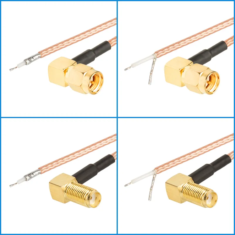 싱글 엔드 SMA 암-PCB 납땜 피그테일 RG316 케이블, 와이파이 무선 라우터, GPS, GPRS, 저손실 잭 플러그 와이어 커넥터, 1 개