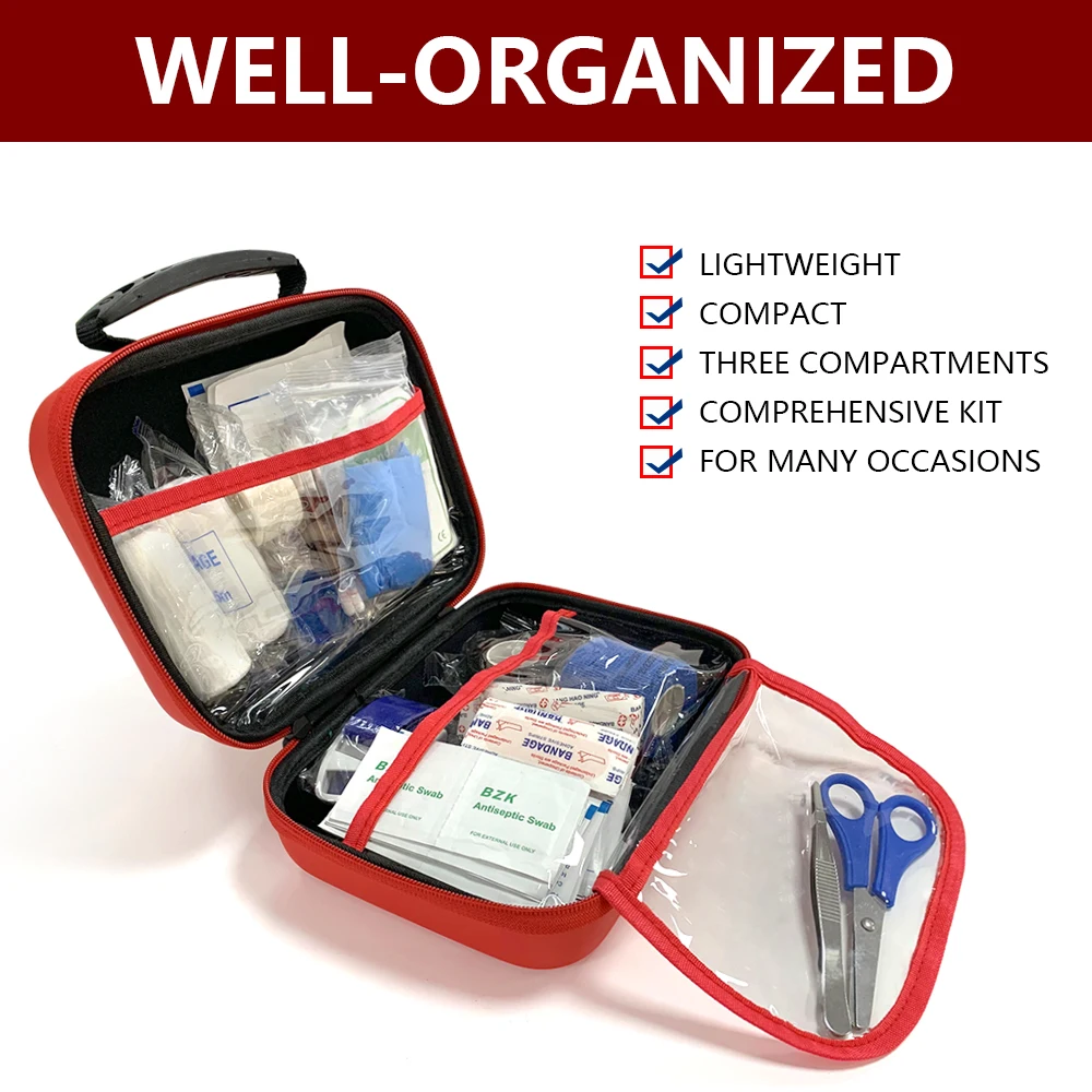 방수 야외 여행 자동차 응급 처치 키트, 가정용 소형 의료 상자, 비상 생존 키트, 가정용 캠핑, 129 개