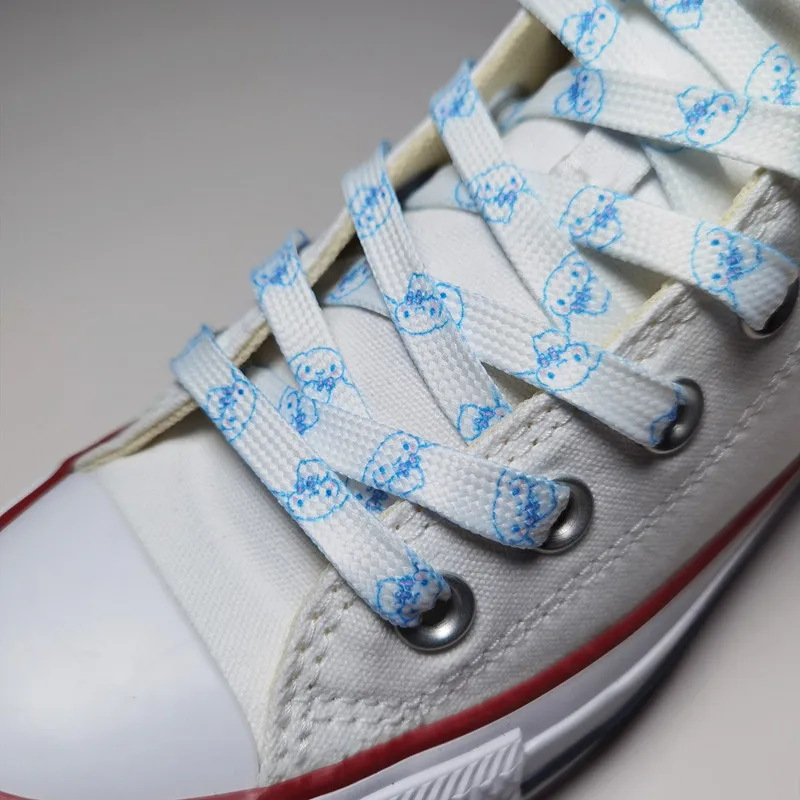 슈퍼 마리오 신발 끈, 애니메이션 만화 두꺼비 마리오 브라더스 액세서리, 흰색 신발 스니커즈 신발끈, 프린트 그래피티, 150cm