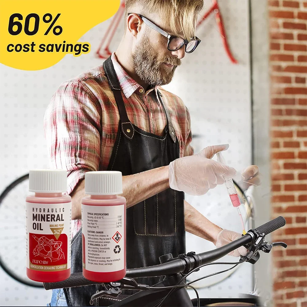 핫 자전거 브레이크 미네랄 오일 시스템, 60ml 유체 사이클링 산악 자전거, 시마노 27Rd 자전거 유압 디스크 브레이크 오일 유체
