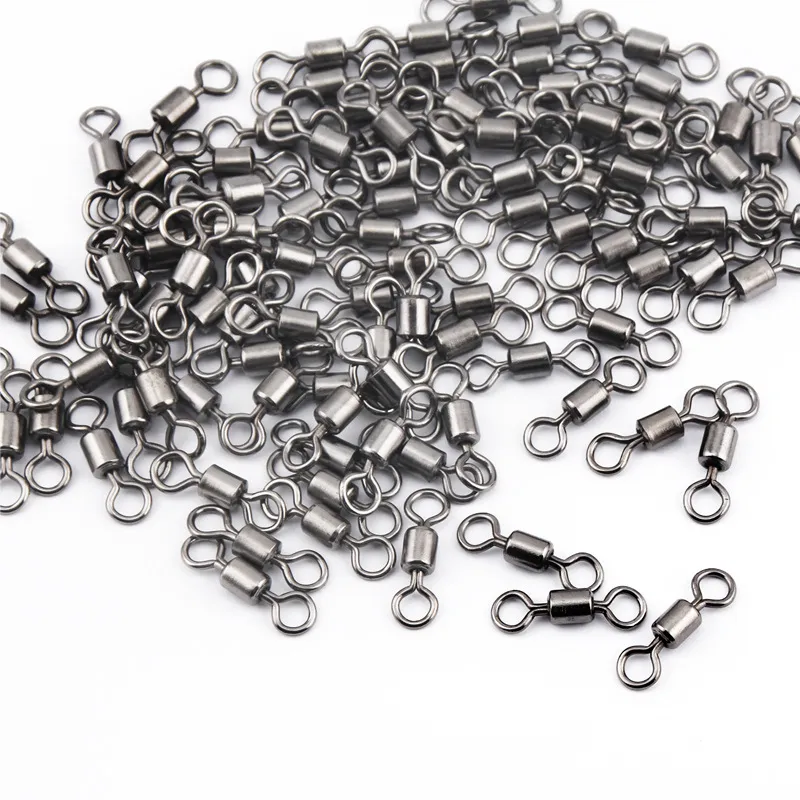 낚시 배럴 베어링 롤링 회전 솔리드 링 LB 미끼 커넥터, 17 크기 낚시 태클 액세서리 물고기 도구, 20/100pcs
