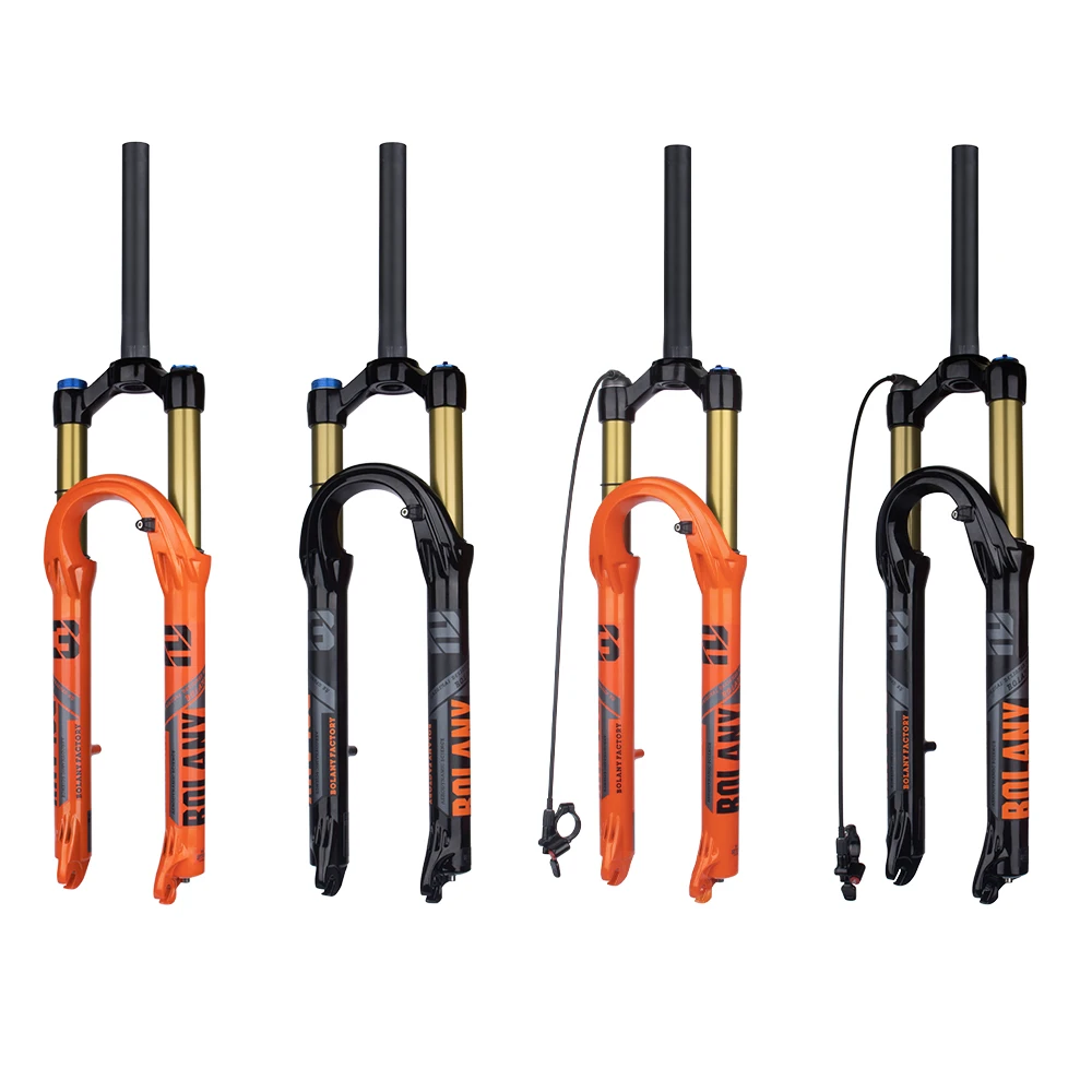 Bolany 업그레이드 MTB 자전거 프론트 포크, 32mm, 27.5 29 인치, 산악 자전거 에어 서스펜션, 여행용 마그네슘 합금, 120mm