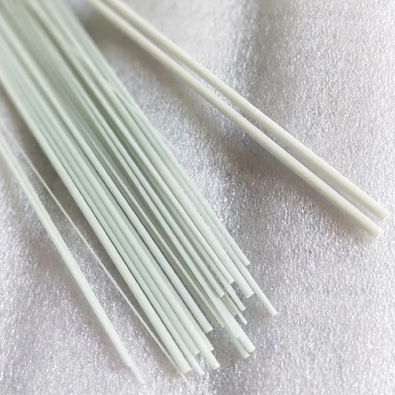흰색 유리 섬유 막대, 길이 500mm, 1mm, 1.2mm, 1.5mm, 2mm, 2.5mm, 3mm, 4mm, 5mm, 20 개