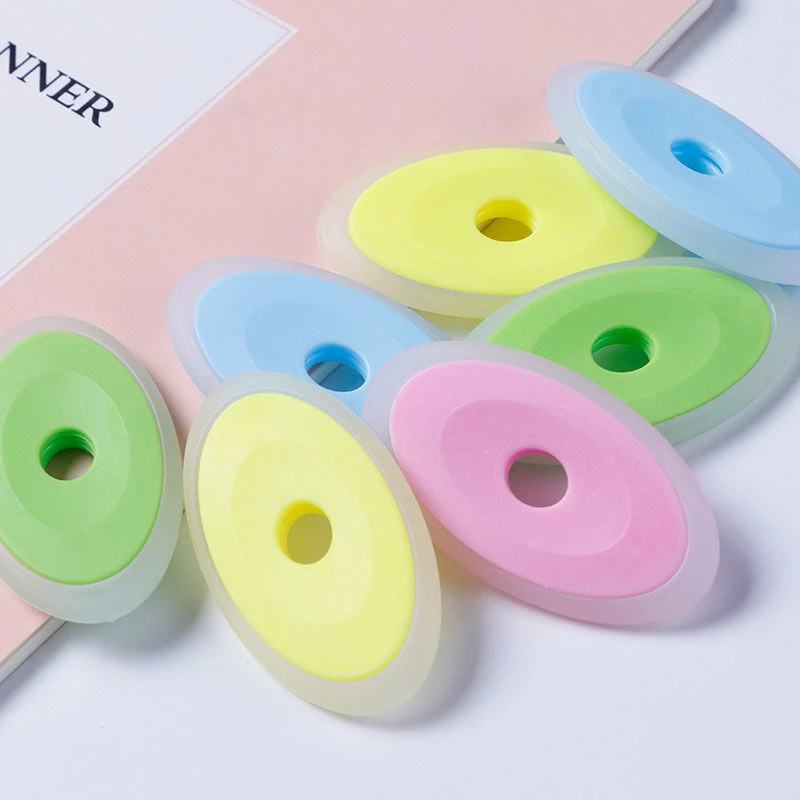 중립 지우개 펜, 특수 고무 색상 타원형 지우개, 지우개 젤 펜 교정 용품, 학교 사무실 문구, 6 개/세트