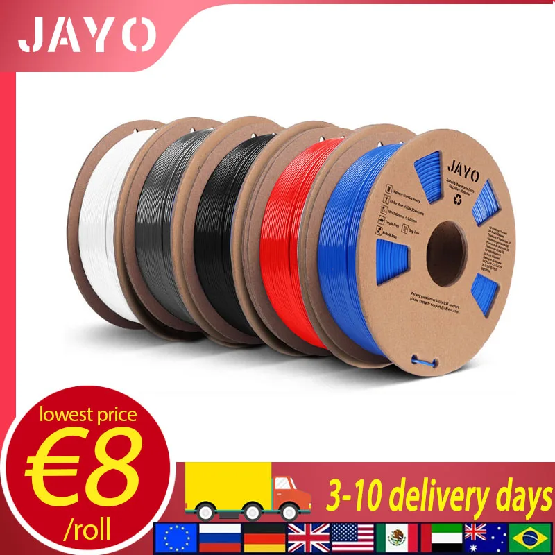 JAYO 3D 프린터 PLA 필라멘트, 1.75mm PLA PLUS/PETG // ABS 필라멘트, 3D 인쇄 재료, 3D 프린터 및 펜에 무독성, 5 롤 title=JAYO 3D 프린터 PLA 필라멘트, 1.75mm PLA PLUS/PETG // ABS 필라멘트, 3D 인쇄 재료, 3D 프린터 및 펜에 무독성, 5 롤 
