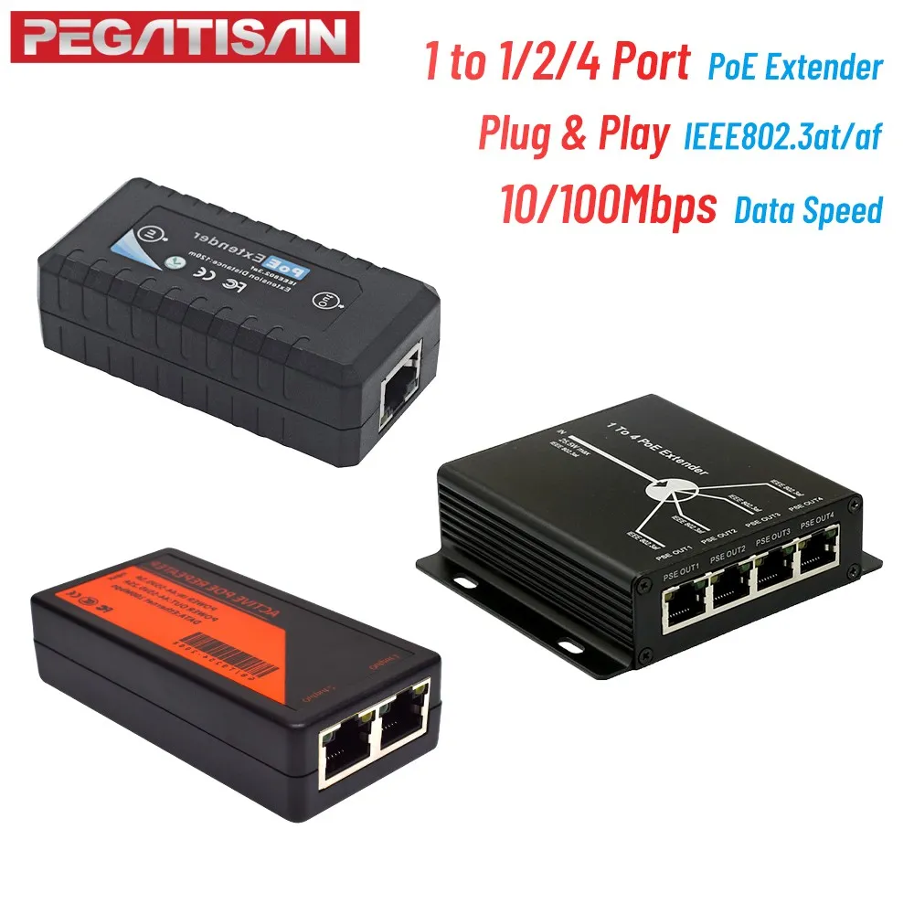 플러그 앤 플레이 미니 POE 확장기, 120 미터 확장, IEEE 802.3af POE 네트워크 장치, 10, 100M, 4 포트, 25.5W title=플러그 앤 플레이 미니 POE 확장기, 120 미터 확장, IEEE 802.3af POE 네트워크 장치, 10, 100M, 4 포트, 25.5W 