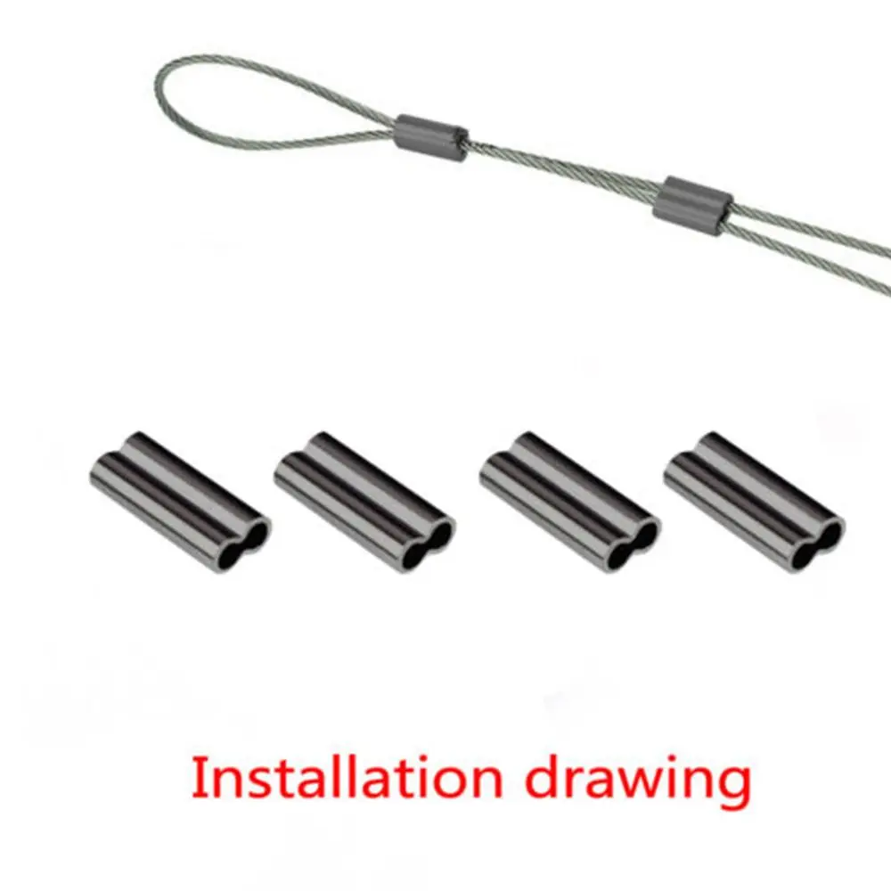 고온 내구성 커넥터, 스테인레스 스틸 더블 구리 튜브, 낚시 와이어 튜브 라인, 압착 슬리브, 고품질, 8mm, 10mm