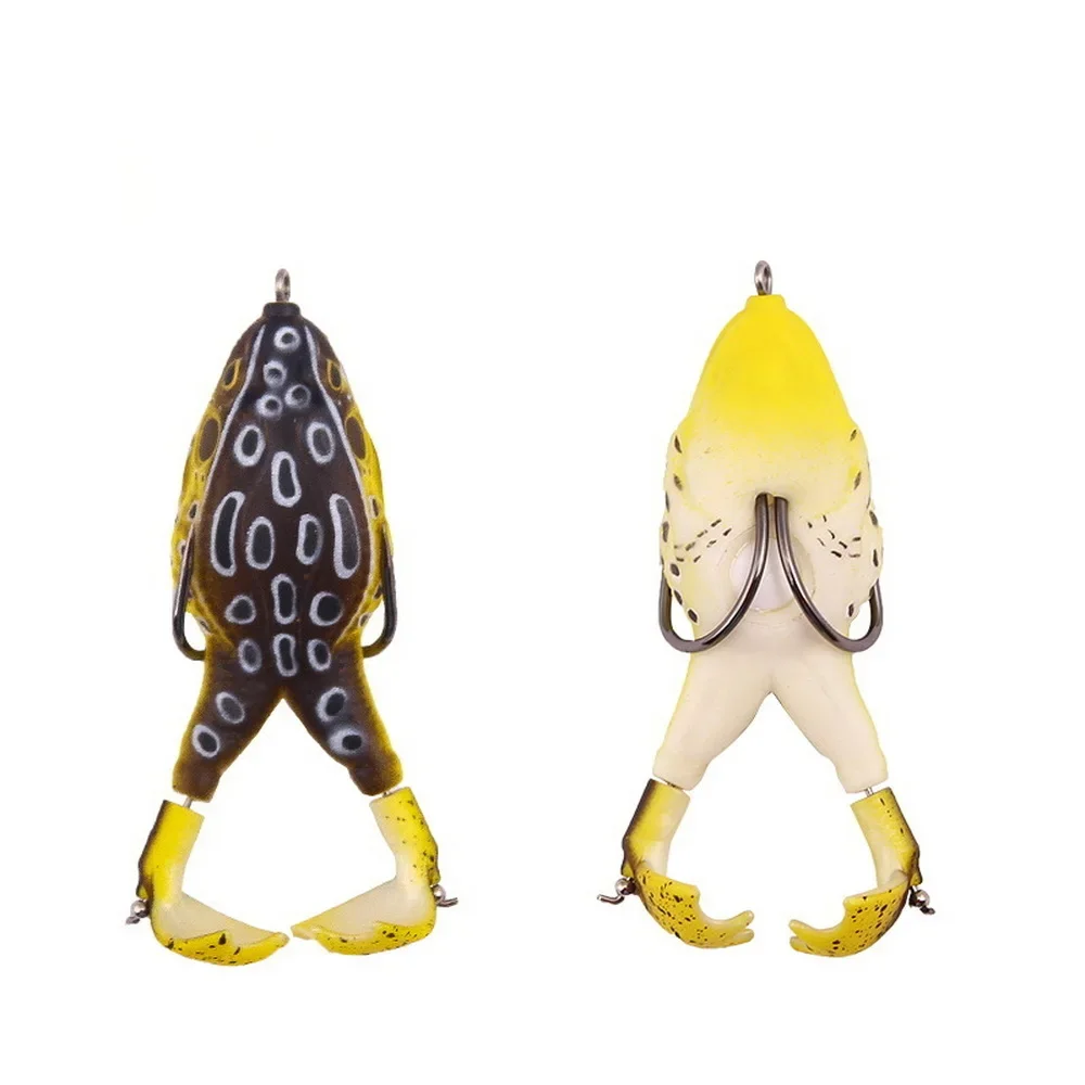 개구리 루어 이중 프로펠러 다리 실리콘 소프트 미끼, 13.6g 16.6g, 탑워터 워블러 인공 미끼, 배스 메기 낚시 도구