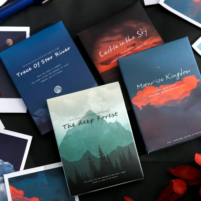 귀여운 책 꽃 문구 스티커, 풍경 여행 스티커, DIY 장식 접착제 스티커, 일기 학교 용품, 상자당 30 개 title=귀여운 책 꽃 문구 스티커, 풍경 여행 스티커, DIY 장식 접착제 스티커, 일기 학교 용품, 상자당 30 개 