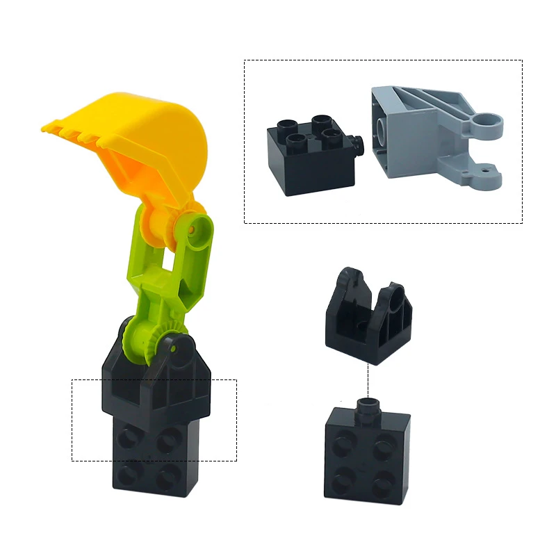 대형 빌딩 블록 교통 기계 건설 액세서리, 대형 벽돌 호환, 어린이 과학 교육 장난감 선물