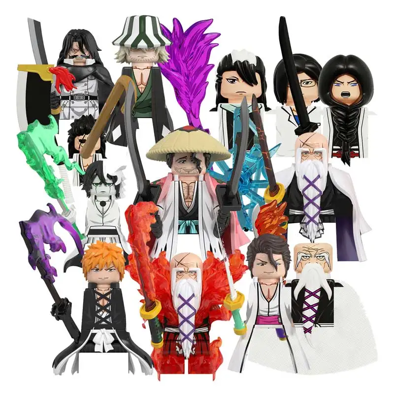 BLEACH 히츠가야 쿠로사키 쿠치키 이치고 빌딩 블록, 애니메이션 만화 미니 피규어, 액션 장난감 브릭, 어린이 KDL816, WM6164 title=BLEACH 히츠가야 쿠로사키 쿠치키 이치고 빌딩 블록, 애니메이션 만화 미니 피규어, 액션 장난감 브릭, 어린이 KDL816, WM6164 