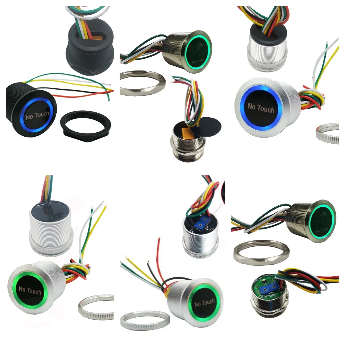 12V 24V 터치리스 도어 액세스 제어 시스템 개방형 전자 잠금 해제 스위치 IR 비접촉식 적외선 터치 없음 종료 버튼