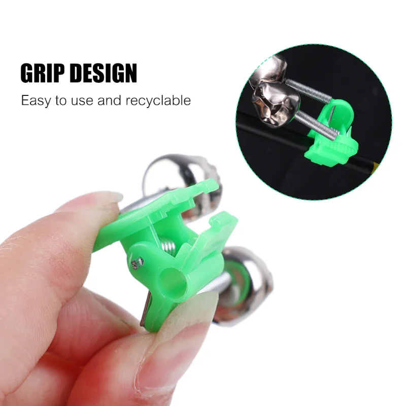 낚시 바이트 알람 낚싯대 벨 로드 클램프 팁 클립 벨, 낚시 액세서리, 야외 벨 클립, 5 개, 10 개, 20 개