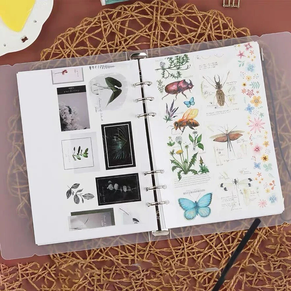 다이어리 2023 A5 A6 A7 매트 루스 리프 바인더 링 노트 이너 커버 한국 아이돌 사진 플래너, 문구 사무용품